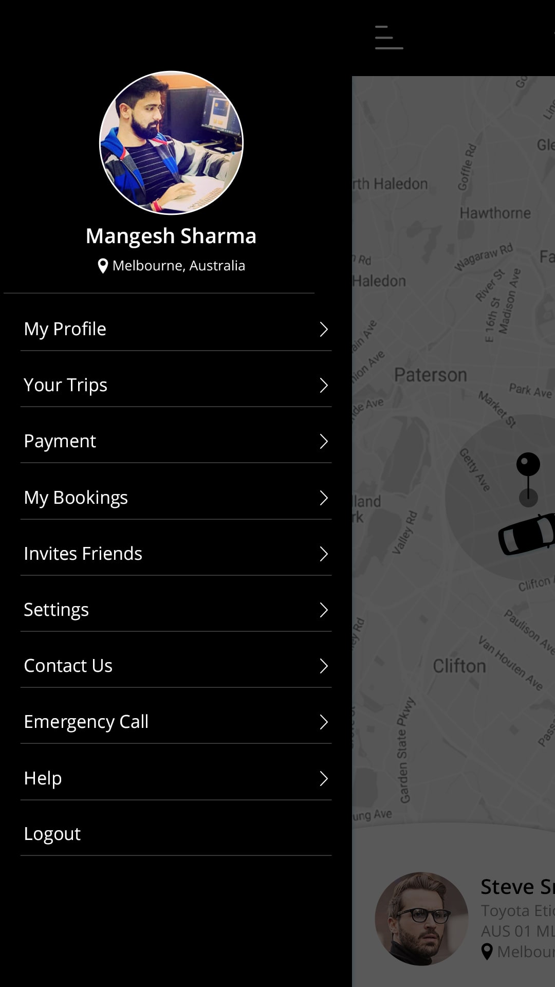 X Solu (ride sharing app) Promotion/Free-ride screen