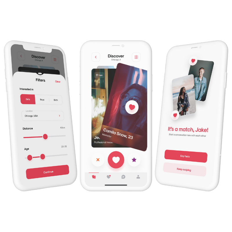 Tinder Clone App UI Home Preview