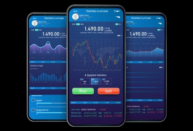 Live forex market charts in trading app