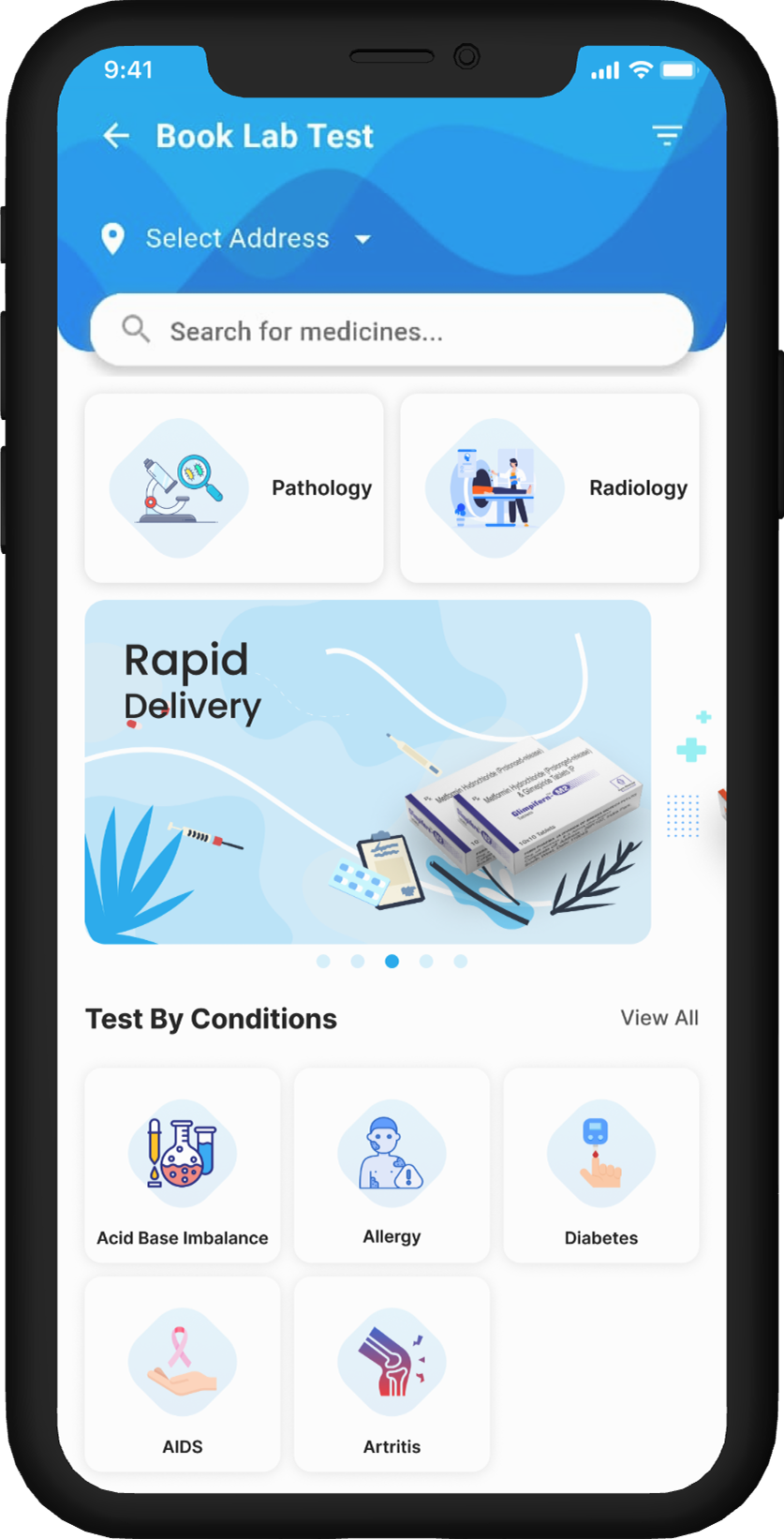 Labcorp patient clone app interface on mobile device